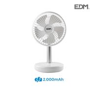 Ventilador de sobremesa recargable blanco potencia: 4w aspas: ø17cm 1