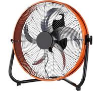 Ventilador de Suelo Industrial, Ventilador de Tambor de Alta Velocidad de 24 Pulgadas, circulador de Aire de Alta Resistencia de 250 W con 4 ajustes de Velocidad, inclinación de 130° y Rueda