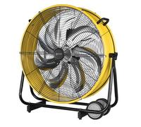 Ventilador de tambor industrial con construcción de metal resistente, inclinación de 360° para taller, garaje, almacén y uso comercial