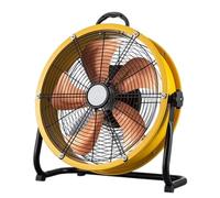 Ventilador de tambor industrial, ventilador de piso de alta velocidad con motor de cobre, 3 velocidades, cuchillas de aluminio y rejilla de seguridad, circulador de aire para almacén, garaje, taller
