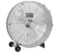 vidaXL Ventilador de Tambor Plateado 79 x 37 x 82 cm Aluminio, Ventilador de Aluminio Duradero, circulador de Aire Potente para Taller, con Ruedas y Mucho Aire Fresco