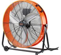 Ventilador de tambor, ventilador de pie, ventilador de suelo, 3 velocidades, 145W, incluye temporizador