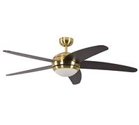 Ventilador de Techno Melton Latón con Luz y Mando a Distancia, 132 cm, Palas Wanaque