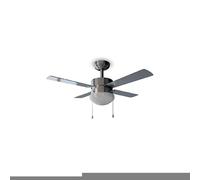 Ventilador de techo 42?? de 4 aspas reversibles, 50 w, lámpara y