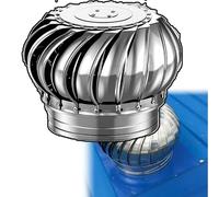 Ventilador de techo automático de bajo ruido de acero inoxidable 304, 250 mm, turbina eólica montada en rodamientos para ventilación de techo, ventilador de ático