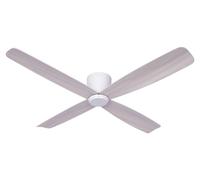 Ventilador de techo blanco con detalles en roble - 132 cm - Silencioso y eficiente energéticamente - Diseño moderno