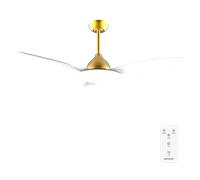 Cecotec Ventilador de techo EnergySilence 4800 Light GoldWhite Motor DC LED 48" 3 aspas 6 vel.