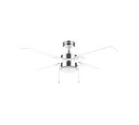 Ventilador de techo - Cecotec EnergySilence Aero 450 IronWhite, 4 aspas, 50W motor cobre, 3 velocidades, Modo winter/summer, Cadena, Blanco/plata