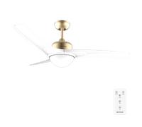 Cecotec Ventilador de techo EnergySilence Aero 560 GoldWhite 60W 52" LED 18W mando a distancia