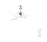 Cecotec Ventilador de Techo con Luz 60W Aero 560 IronWhite | Diámetro 132cm, LED 18W con 3 Tonalidades, Mando a Distancia, Temporizador, 3 Velocidades, 3 Aspas Aerodinámicas