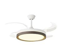 Ventilador de techo Ceily Brise (Blanco/Madera oscura, 107 cm, 28 W, Blanco neutro)