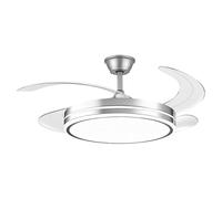 Ventilador de techo Ceily Brise (Plata, 107 cm, 28 W, Blanco neutro)
