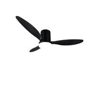 Ventilador de techo con fuente de luz motor dc goteborg negro 132 cm