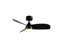 Ventilador de techo con fuente de luz motor dc helsinki negro 90 cm