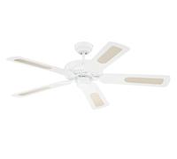 Ventilador de techo Westinghouse Monarch, blanco, silencioso, de acero