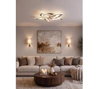 Ventilador de techo con lámpara - - 6 velocidades - Regulable - Ideal para salón y dormitorio - Diseño moderno