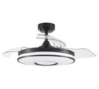 Ventilador de techo con LED, diseño de madera, 72 W, con control remoto