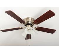Ventilador De Techo Con Luces Kisa Deluxe Pepeo Latón Antiguo 105 cm
