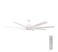 Ventilador De Techo Con Luz 8 Aspas Con Rejilla Rotatoria Ø052 Cm Blanco