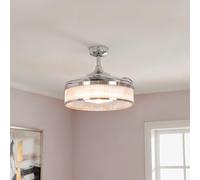 Ventilador de techo con luz ac 60w con mando ø122 cm corbelle fanaway blanco luz cálida 4 aspas retráctiles tipo lámpara| 3 velocidades| recomendado de 20 a 40m²