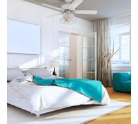 Ventilador de techo con luz Barnett de Westinghouse, blanco