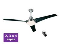 Ventilador De Techo Con Luz Casafan 9313211 Mirage Negro/ Cromo Cepillado