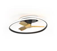 Ventilador de techo con luz dc 35w ø78 cm ocean mantra negro luz cct 3 velocidades| modo verano/invierno| recomendado para