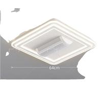 Ventilador de techo con luz, diseño sin aspas, velocidad ajustable, BLANCO