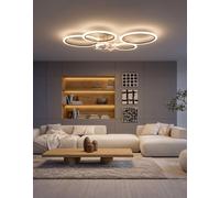 Ventilador de techo con luz LED - - 6 velocidades - Regulable - Motor reversible - Para interiores - Diseño moderno
