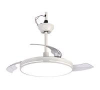 Ventilador de Techo con Luz LED Melchioni Family MF2503CEI, 6 Velocidades, Temporizador y Mando a Distancia, Blanco