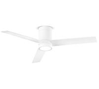 Ventilador de techo con luz, modelo Perenz 7185 B CT, color blanco. Diámetro: 132 cm. 3 aspas. 6 velocidades. Motor de corriente continua de 40 W. Funcionamiento silencioso