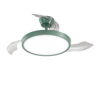 Ventilador De Techo Con Luz Perenz 7196 R Ct Verde - Ø 106 Cm, 3 Aspas, 6 Velocidades, Motor Dc De 40 W, Silencioso