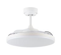 Ventilador de techo con luz silencioso dc 27w con mando ø106 cm fanaway fanaway blanco luz cct 3 aspas retráctiles tipo lámpara| 6 velocidades| recomendado de 13 a 20m²