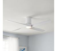 Ventilador de techo con luz silencioso dc 35w con mando ø132 cm riviera lucci air blanco luz cálida 4 aspas| 6 velocidades| modo verano/invierno| recomendado de 20 a 40m²
