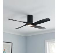 Ventilador de techo con luz silencioso dc 35w con mando ø132 cm riviera lucci air negro luz cálida 4 aspas| 6 velocidades| modo verano/invierno| recomendado de 20 a 40m²