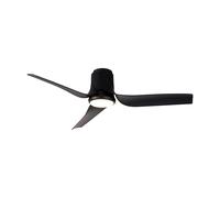 Ventilador de techo con luz silencioso dc 35w con mando wifi ø133.5 cm ushuaia mantra negro luz cct 3 aspas| 8 velocidades| modo verano/invierno| brisa| recomendado de 20 a 40m²