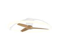 Ventilador de techo con luz silencioso dc 35w con mando wifi/app ø104 cm nepal mantra beige luz cct 8 velocidades| modo verano/invierno| brisa| recomendado de 20 a 40m²