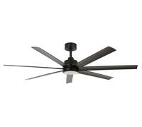 Ventilador de techo con luz silencioso dc 40w con mando ø142 cm atlanta lucci air negro luz cálida 6 aspas| 6 velocidades| modo verano/invierno| recomendado de 20 a 40m²