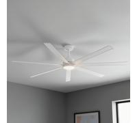 Ventilador de techo con luz silencioso dc con mando ø183 cm atlanta ii lucci air blanco 7 aspas |6 velocidades |modo verano/invierno | recomendado para >40m²
