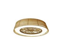 Ventilador de techo con luz sin aspas exterior silencioso dc 25w con mando ø56 cm indonesia mantra marrón luz cct 7 aspas| 3 velocidades| modo verano/invierno| recomendado para