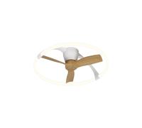 Ventilador de techo con luz sin aspas silencioso dc 30w con mando ø75 cm nepal mantra marrón y blanco luz cct 6 velocidades| modo verano/invierno| recomendado de 13 a 20m²