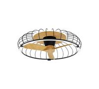 Ventilador de techo con luz sin aspas silencioso dc 30w con mando wifi/ app ø79 cm mantra nature negro luz cct | 8 velocidades | modo verano/invierno | brisa | temporizador | recomendado para