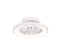 Ventilador de techo con luz sin aspas silencioso dc 33w con mando ø53 cm tibet mantra blanco luz cct 6 velocidades| modo verano/invierno| recomendado para
