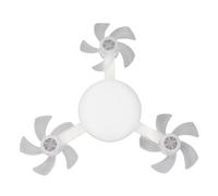 Ventilador de Techo con luz y Control Remoto, Ventilador de Enchufe de Tornillo E26 E27 3 Velocidades 3 Colores Dimmable, Moderno Silencioso luz led de Perfil Bajo Dormitorio sala de Estar 3 Cabezas