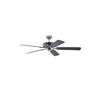 Ventilador de Techo Con Tirante Silenciioso Techo Sin Luz Potkuri Acero Negro