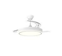 VENTILADOR DE TECHO CRISTALRECORD COLOR BLANCO, 60W, ASPAS RETRACTILES - 7 VELOCIDADES Y 6.300 LUMENES