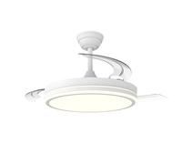 VENTILADOR DE TECHO CRISTALRECORD COLOR BLANCO ASPAS RETRACTILES - 7 VELOCIDADES Y 5.000 LUMENES