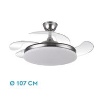 Ventilador de techo dc abrila tridente: climatización e iluminación.