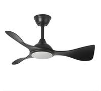 Ventilador de techo dc, caimán, 36w 3600 lm negro, 89 cm, 3 aspas, 6