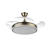Ventilador de techo dc fabrilamp bayomo 59w cuero con luz led 6980lm,